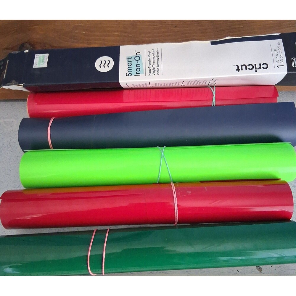 Assorted Craft Vinyl Rolls – Mixed Colors – Used